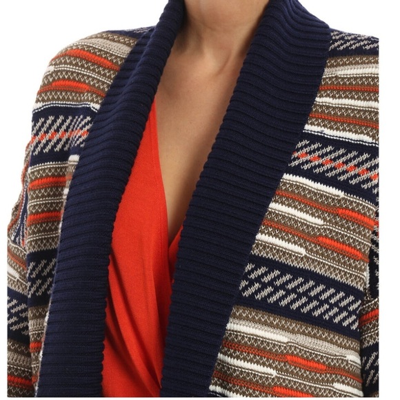 DIANEVONFURSTENBERG • Women’s Taletha Mixed Knit Cardigan Sweater Multicolor M - Picture 2 of 9